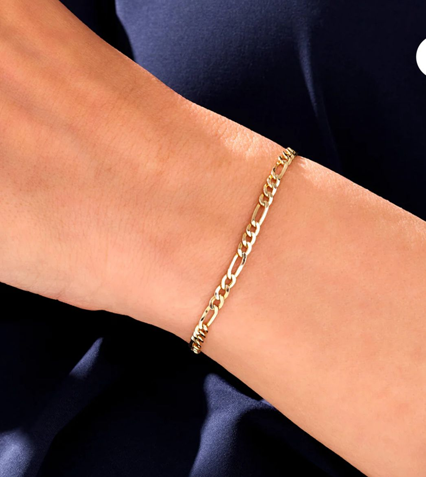 Gold plated bracelet Figaro link