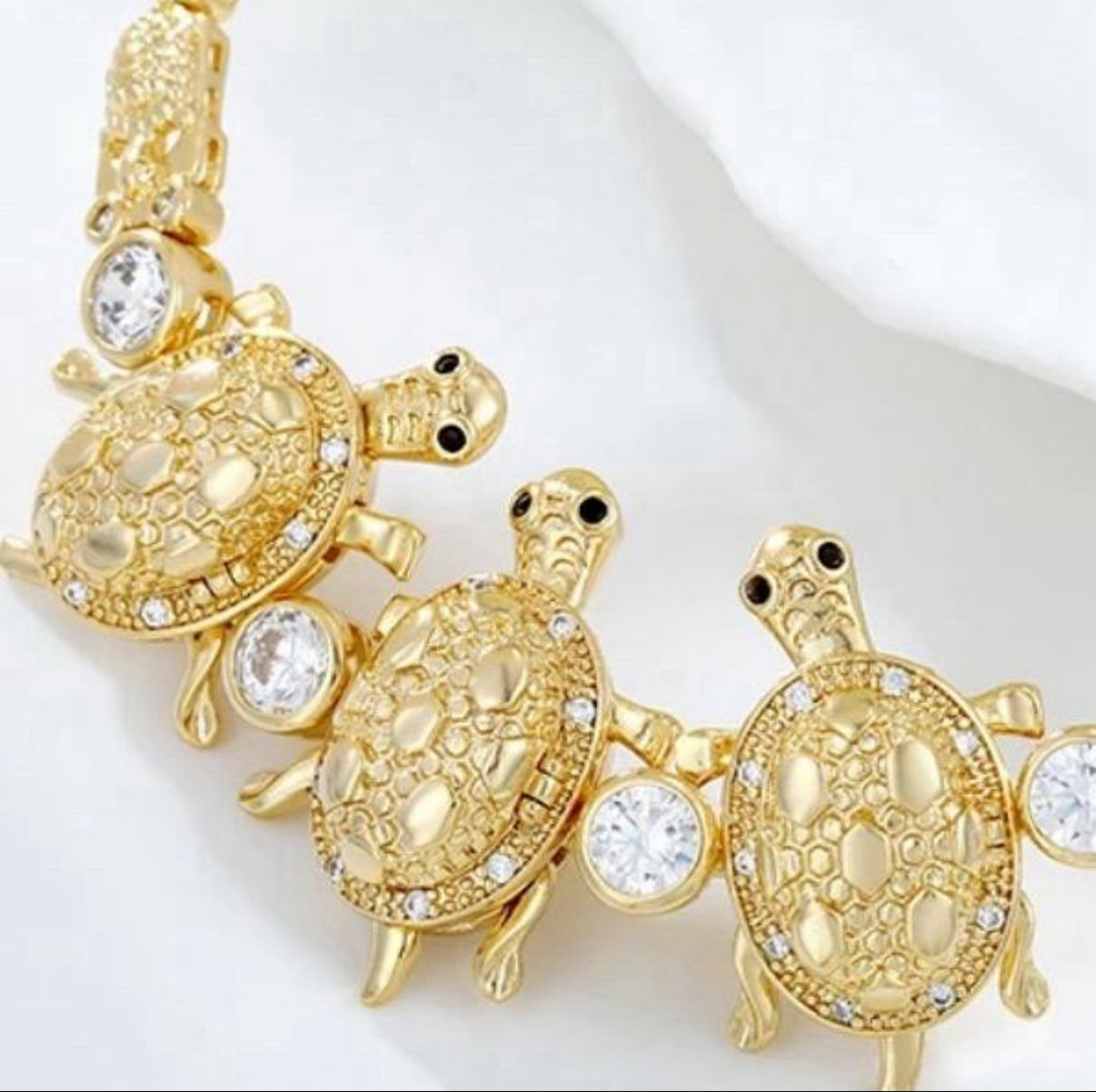 Gold Plated Turtle Bracelet for Women 7 to 8 Inches