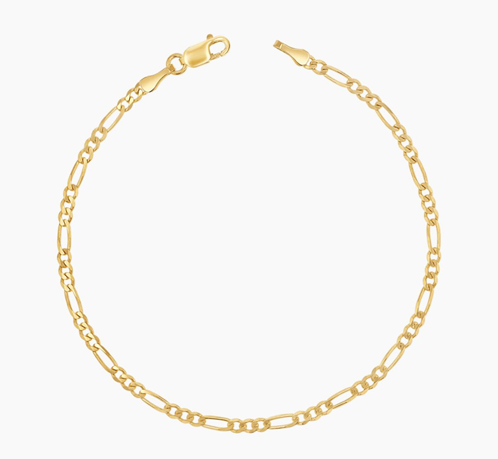 Gold plated bracelet Figaro link